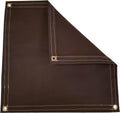 Brown Polyester Canvas Tarp 4 Ft. X 5 Ft. 14.5 Oz. W7881
