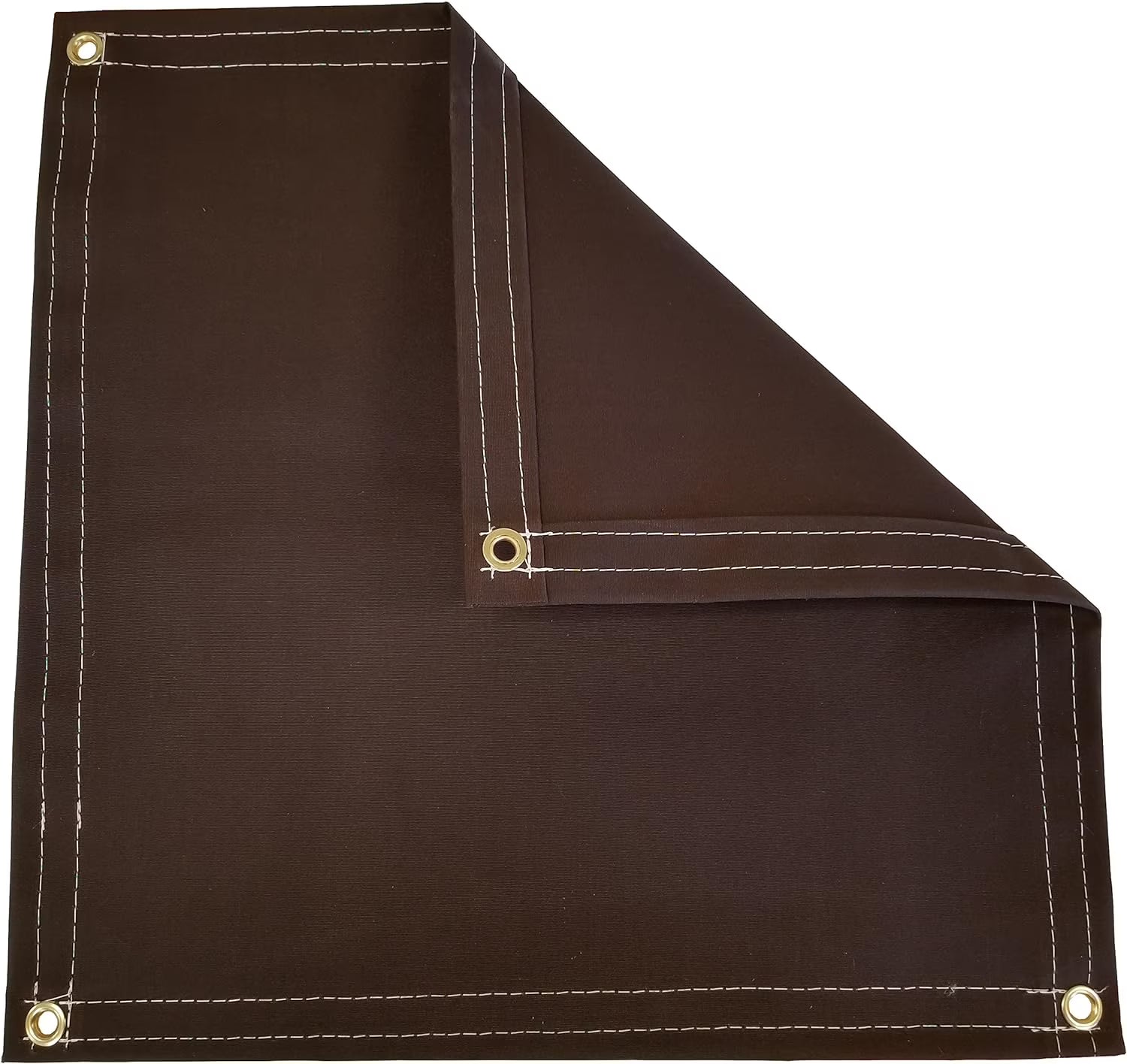 Brown Polyester Canvas Tarp 4 Ft. X 5 Ft. 14.5 Oz. W7881