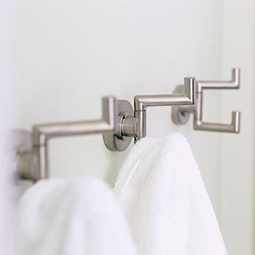 Brushed Nickel Double Robe Hook M966