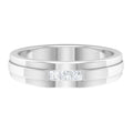 925 Sterling Silver Princess Cut Moissanite Band Ring E817