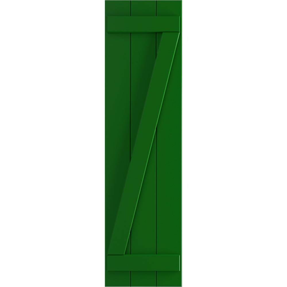 16 1/8x22W x 39x22H PVC Three Board Joined Board-n-Batten Shutters I795