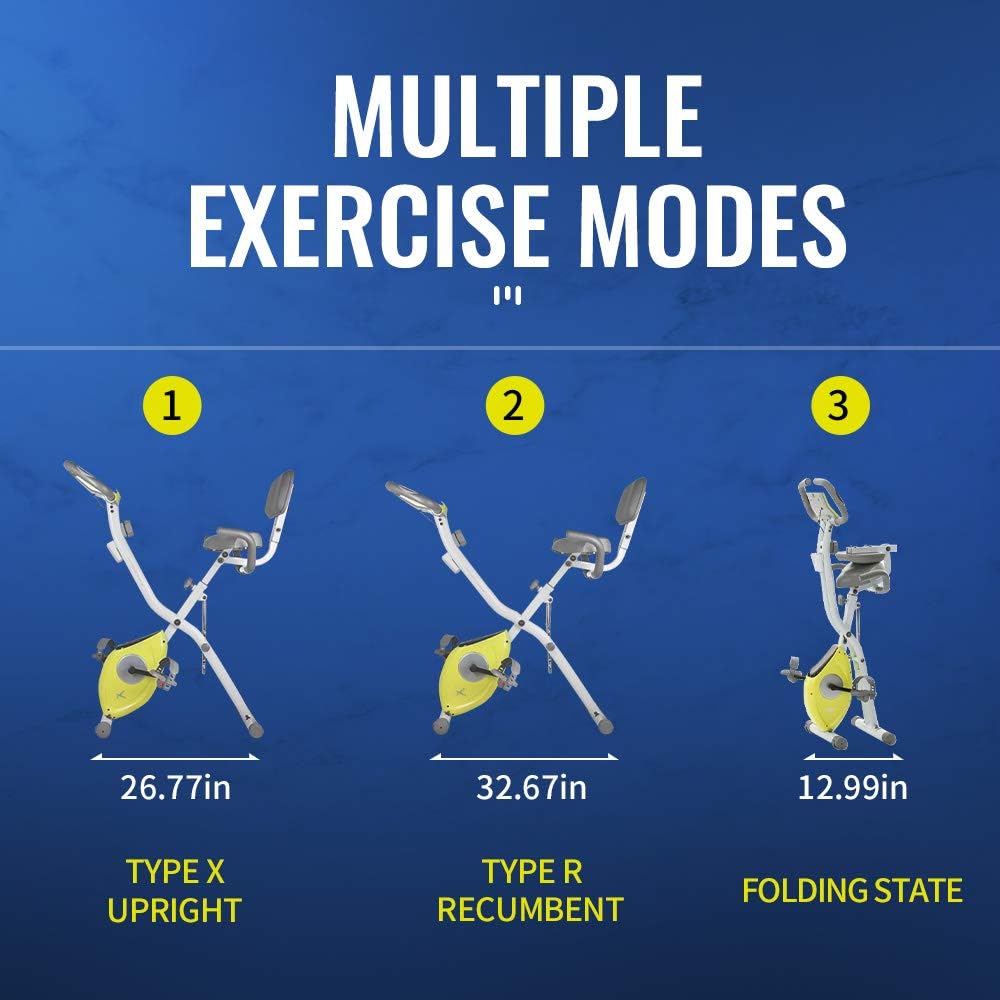 Folding Exercise Bike with LCD Monitor K510