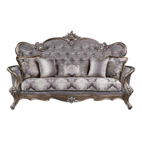 Gray Fabric 6pcs Living Room Set M29495