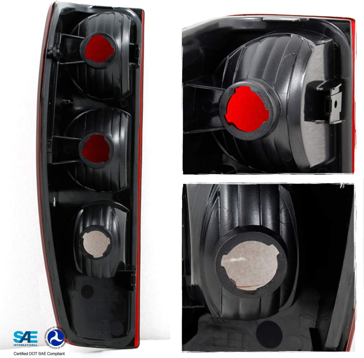 Red Tail Lights Replacement Pair Pack of 2 D141717