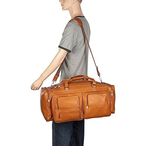Saddle Leather Duffel with Pockets R8036