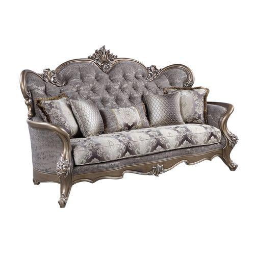 Gray Fabric 6pcs Living Room Set M29495