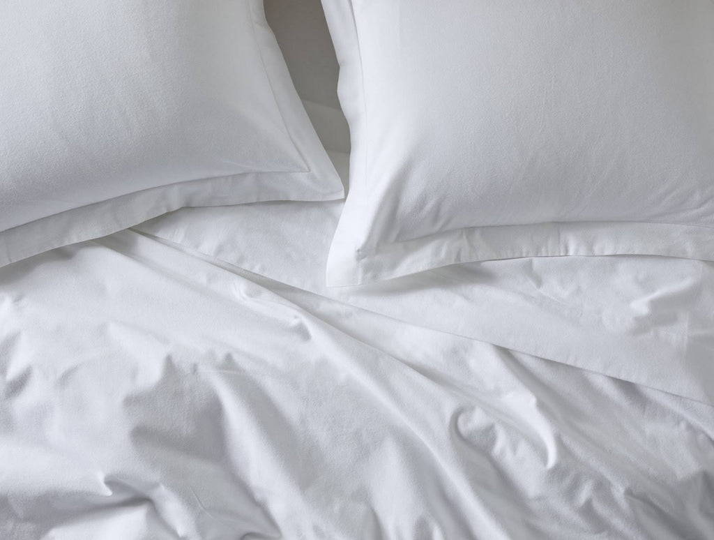 Pale Gray Heather Organic Flannel Fitted Sheet G767348