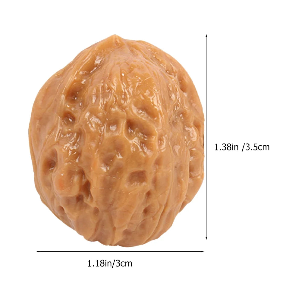 6 Pcs Faux Walnut Artificial Nuts Decorations W18385