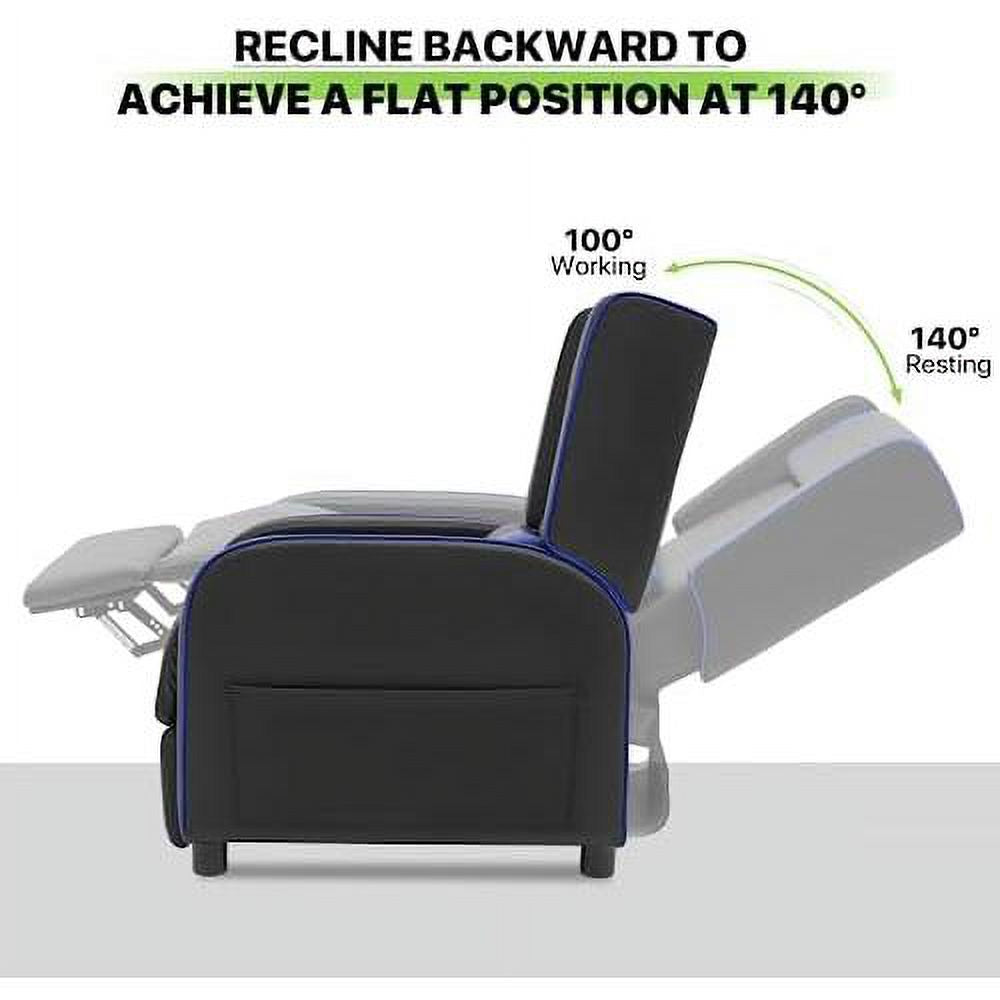 Blue PU Leather Gaming Recliner Chair F4755