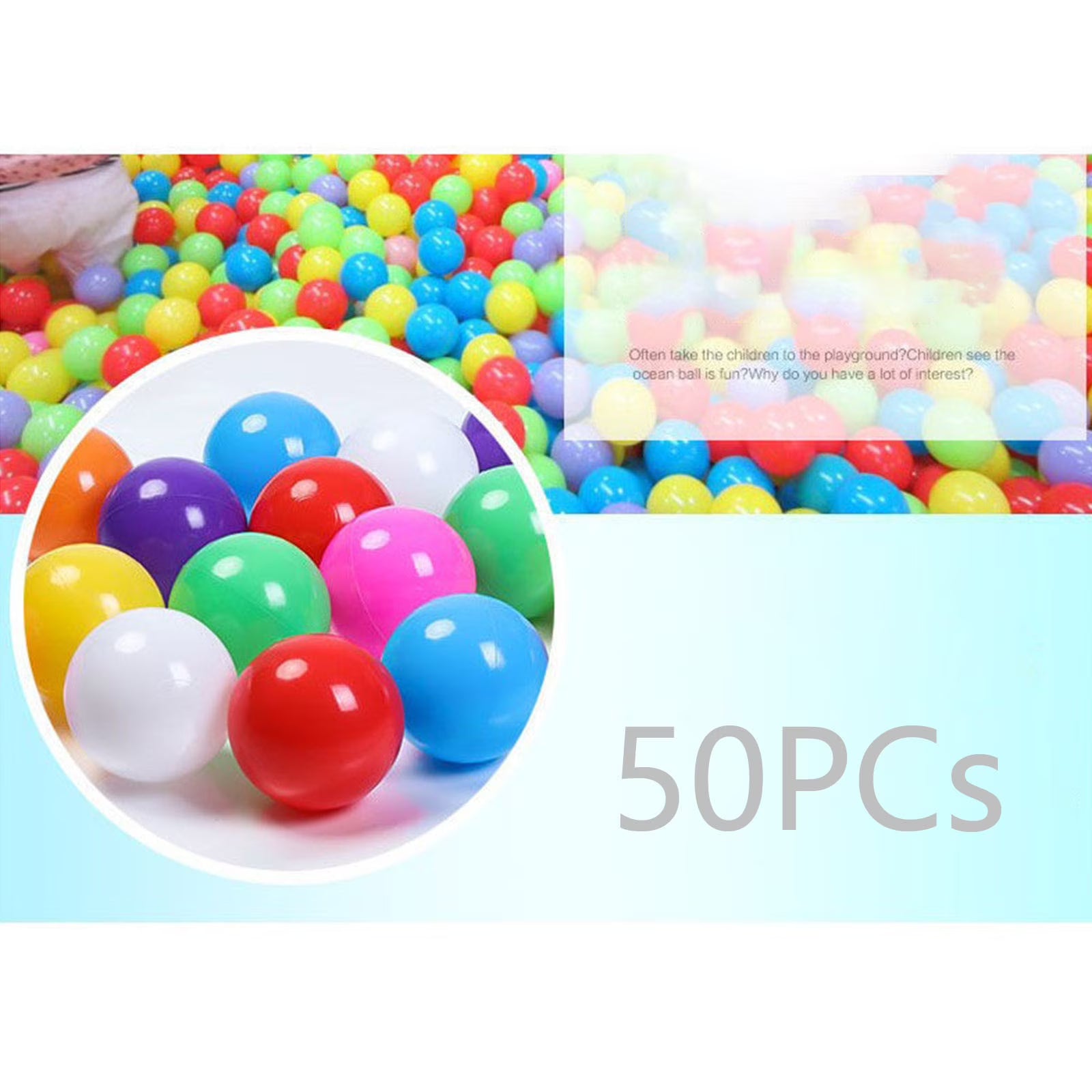 50PC Colorful Baby Water Toy Ball J383