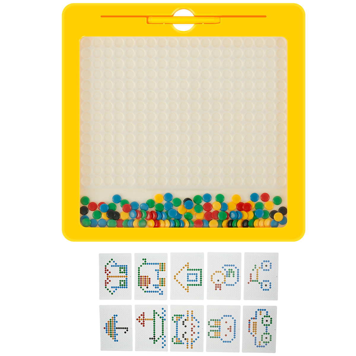 Magnetic Drawing Board with 10 Double Sided Cards Educational Preschool Toy W681