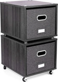 Rolling File Cabinet with 1 Lateral Drawer Q5919