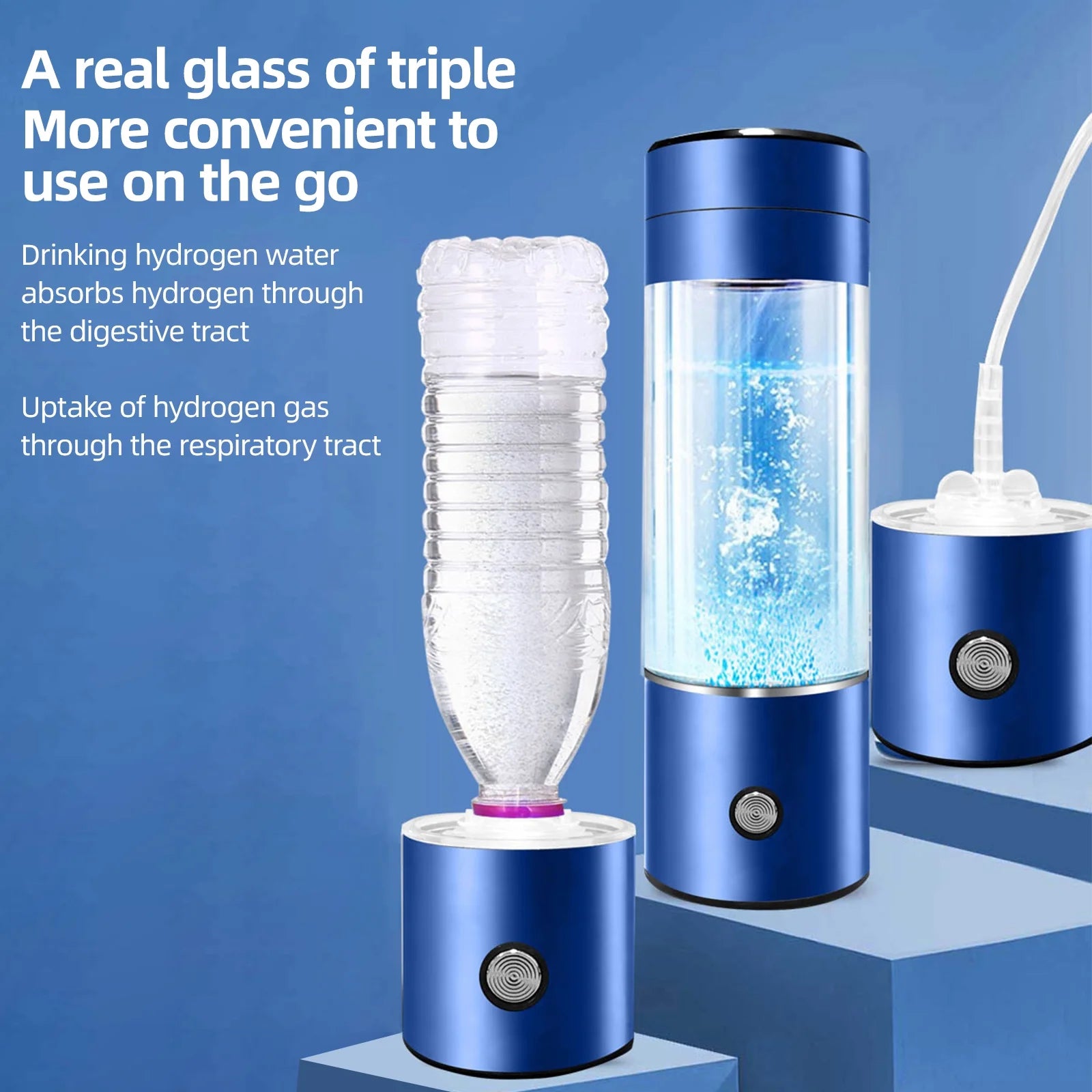 Hydrogen Water Bottle with PEM W1888
