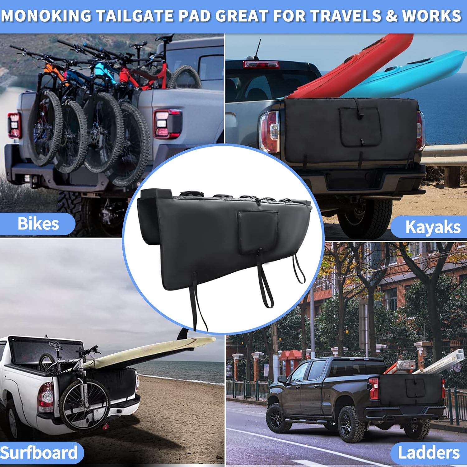 Black 54" Tailgate Bike Pad Pack of 2 F98268