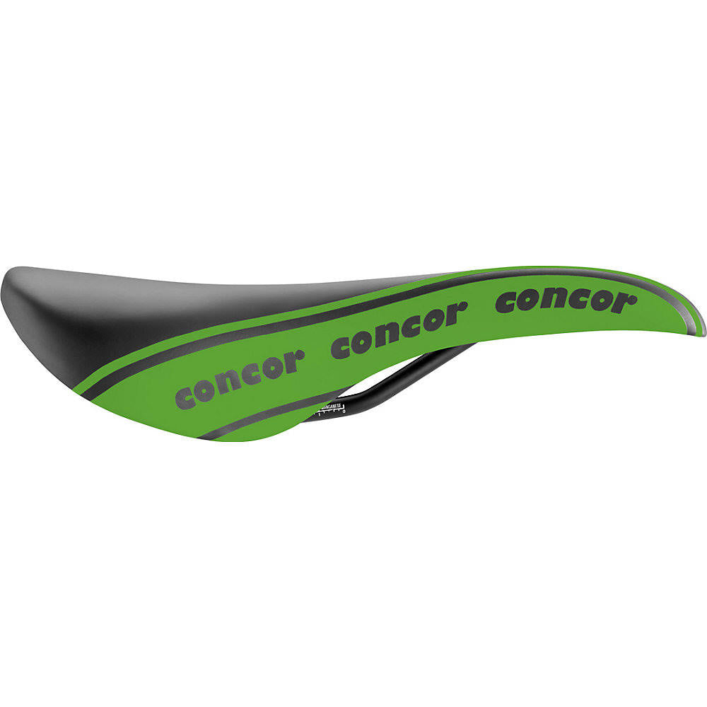 Black / Green Wide Road Saddle F408465