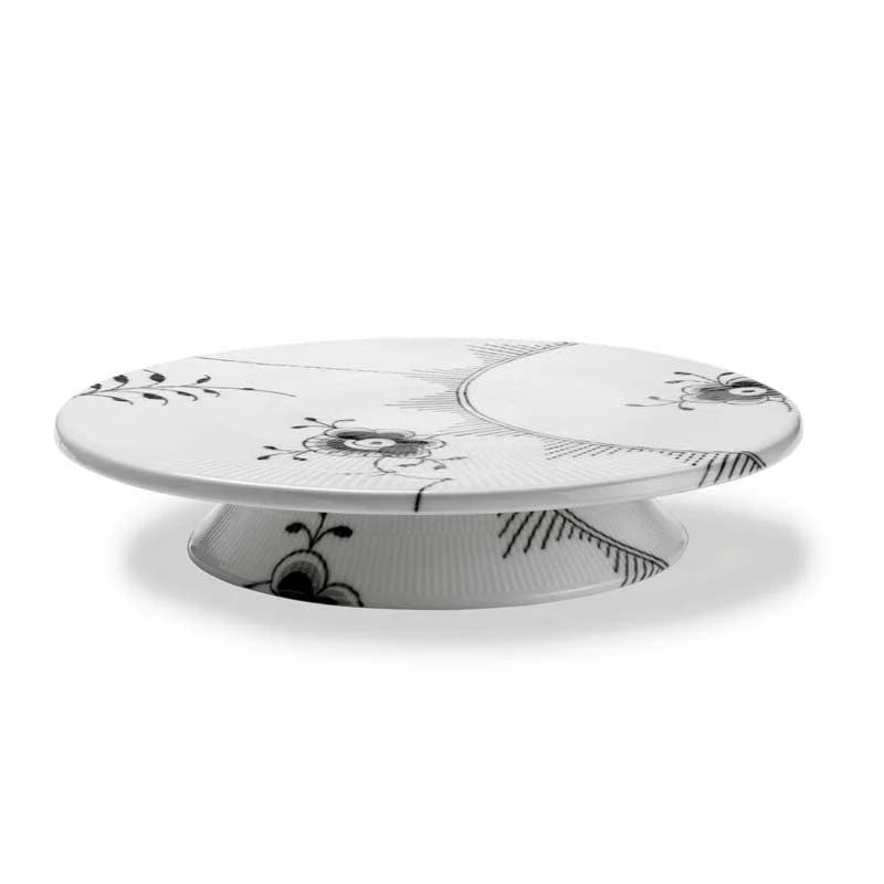 Black Fluted Cake Plate L92460