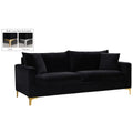 Black Velvet Sofa B7783