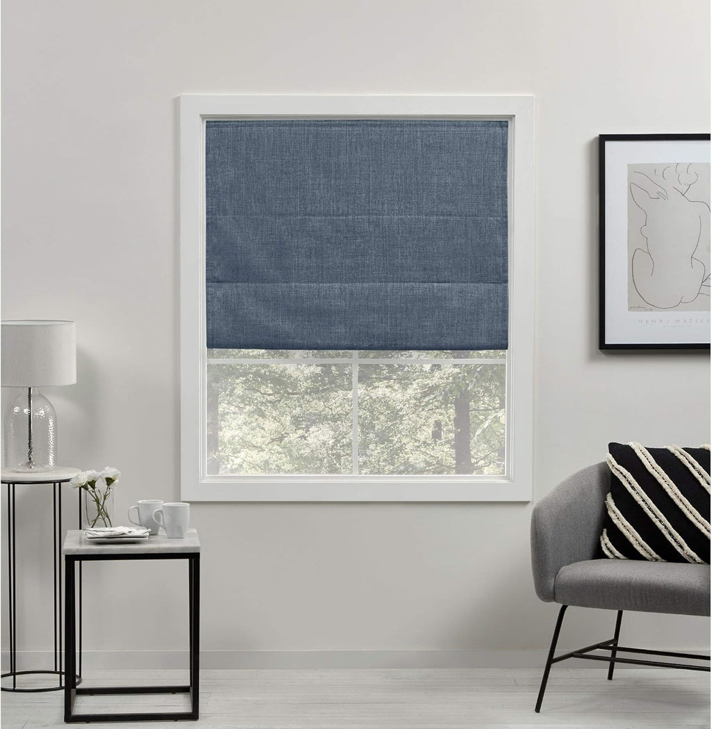 Denim Total Blackout Roman Shade J386049