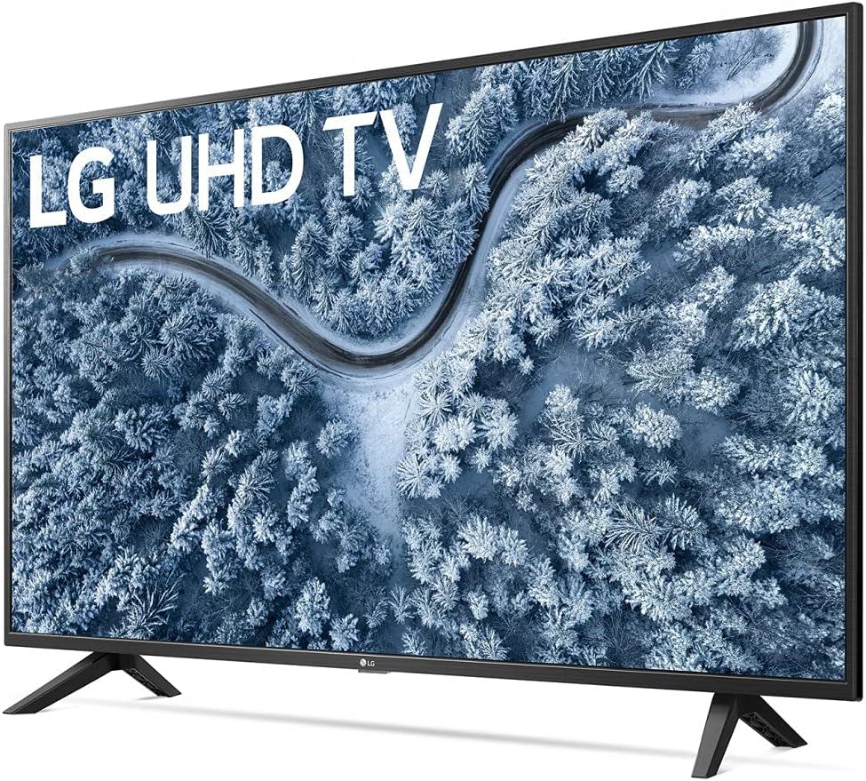 55 Inch 4K TV Bundle with Sound Bar, TV Wall Mount Bracket and Surge Adapter E7683