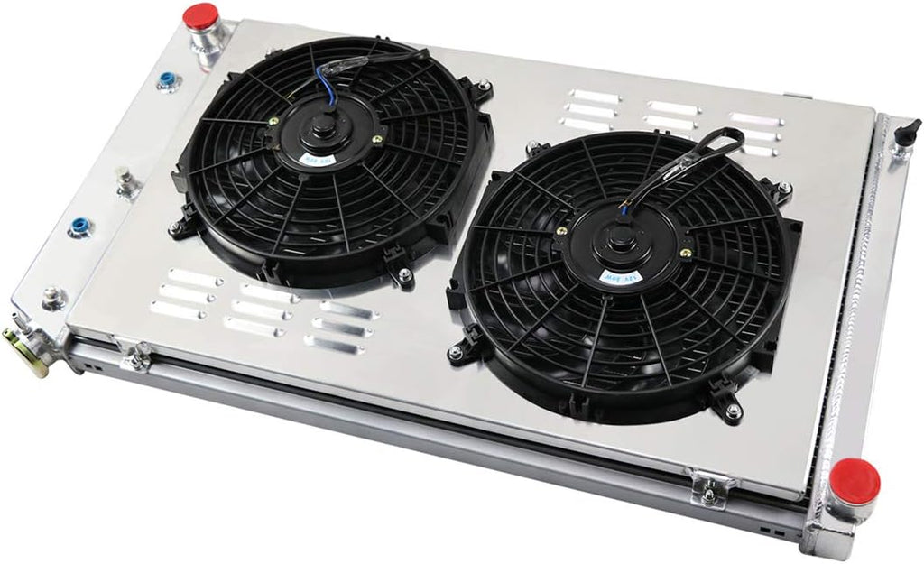 3 Row Aluminum Radiator with 2X12 Fan Shroud Combo and Relay Kit H772