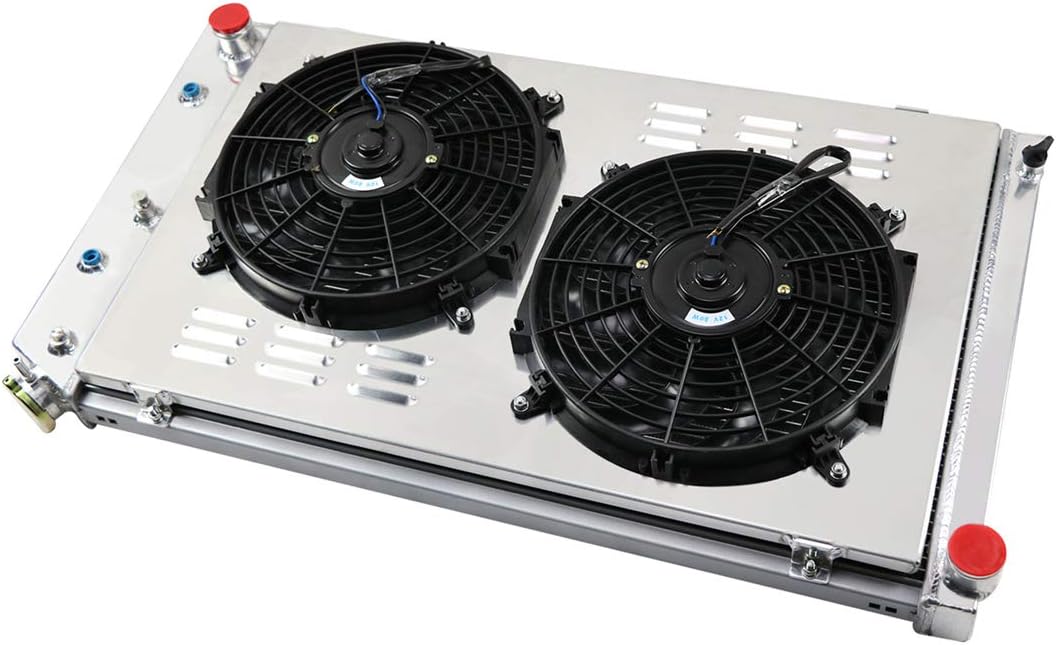 3 Row Aluminum Radiator with 2X12 Fan Shroud Combo and Relay Kit H772