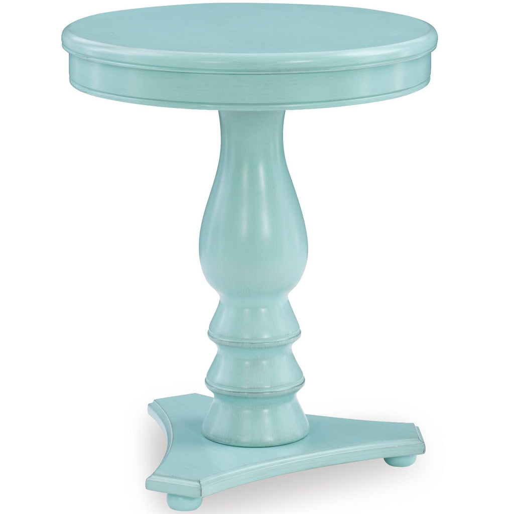 Teal Blue Round Accent Side Table O5764