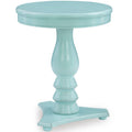 Teal Blue Round Accent Side Table O5764