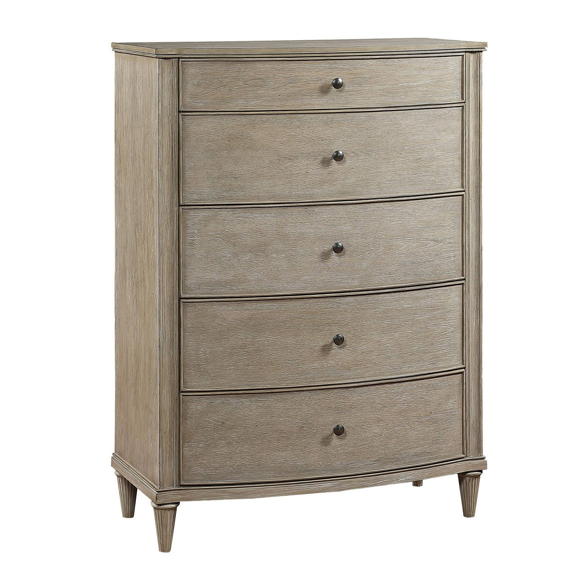 Light Gray Wooden 5 Drawer Chest R917