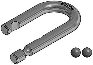 Heavy Duty Padlock, Chrome Plated, Extruded Brass, Hardened Boron Steel Shackle, Pack of 2 L537512