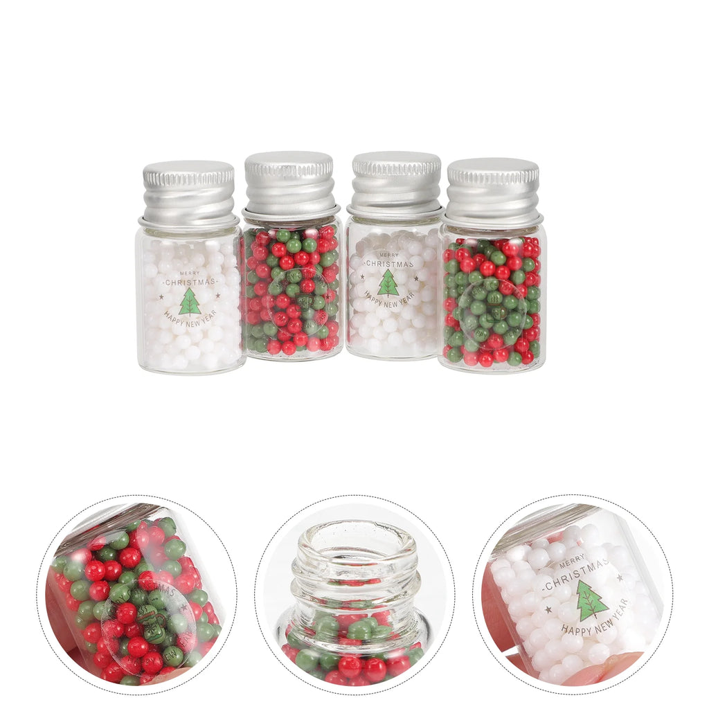 4pcs Doll House Christmas Mini Candy Ball Cookies Xmas Miniature Sweet Props R556471
