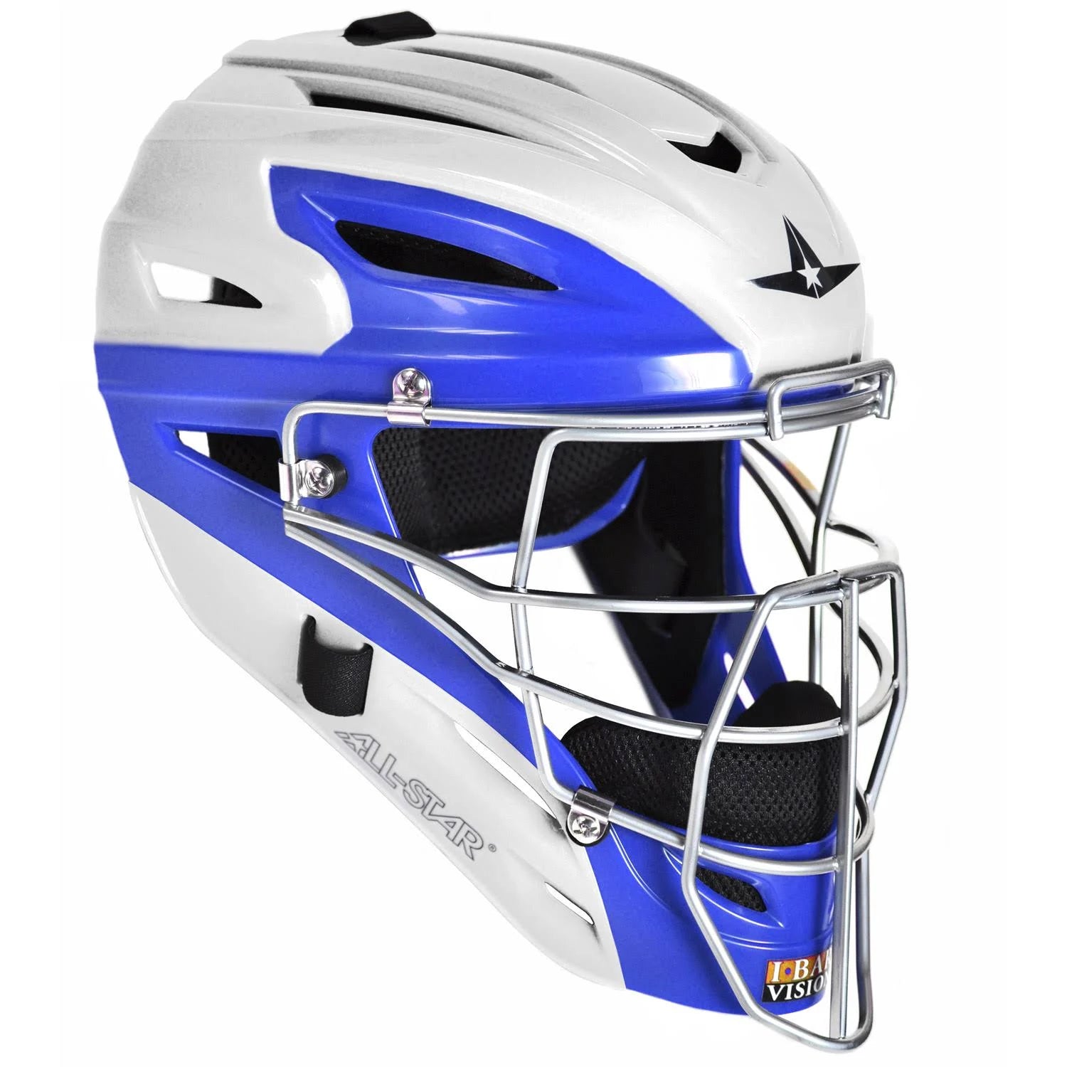 Youth Catchers Helmet - White/Royal U372230