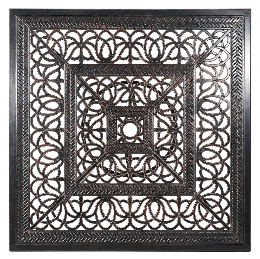 Shiny Copper Cast Aluminum Dining Table Q735