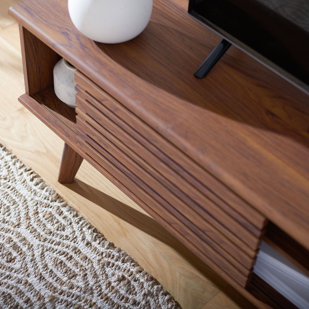 Walnut 2-Shelf Media Stand Y28241