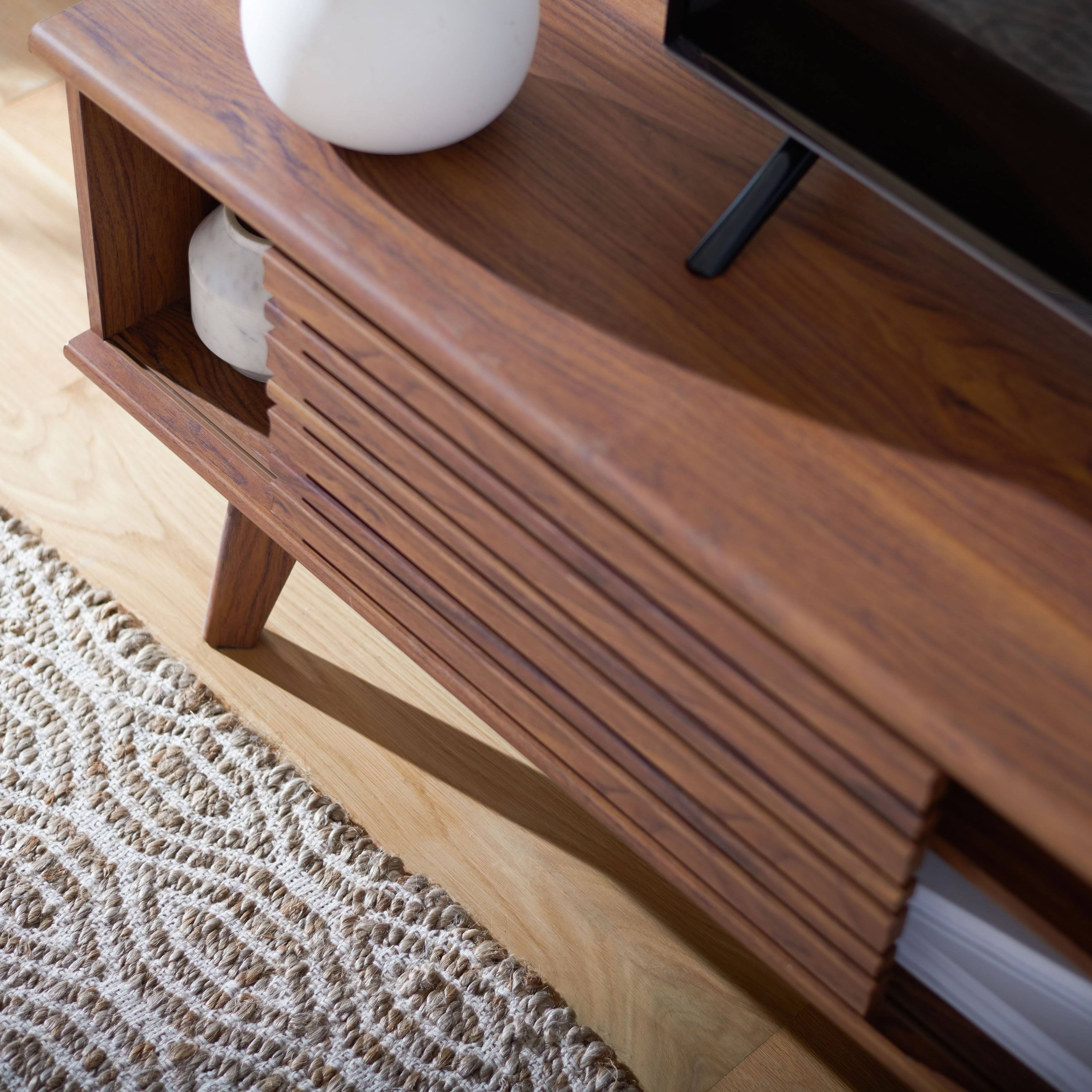 Walnut 2-Shelf Media Stand Y28241