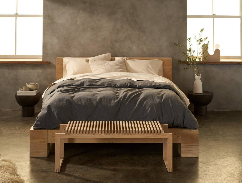 Pale Gray Heather Organic Flannel Fitted Sheet G767348