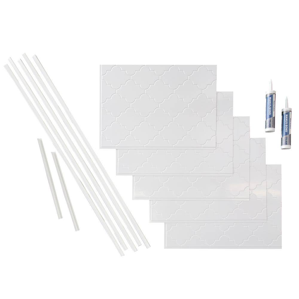 Matte White 15-square Foot Backsplash Kit Z1179