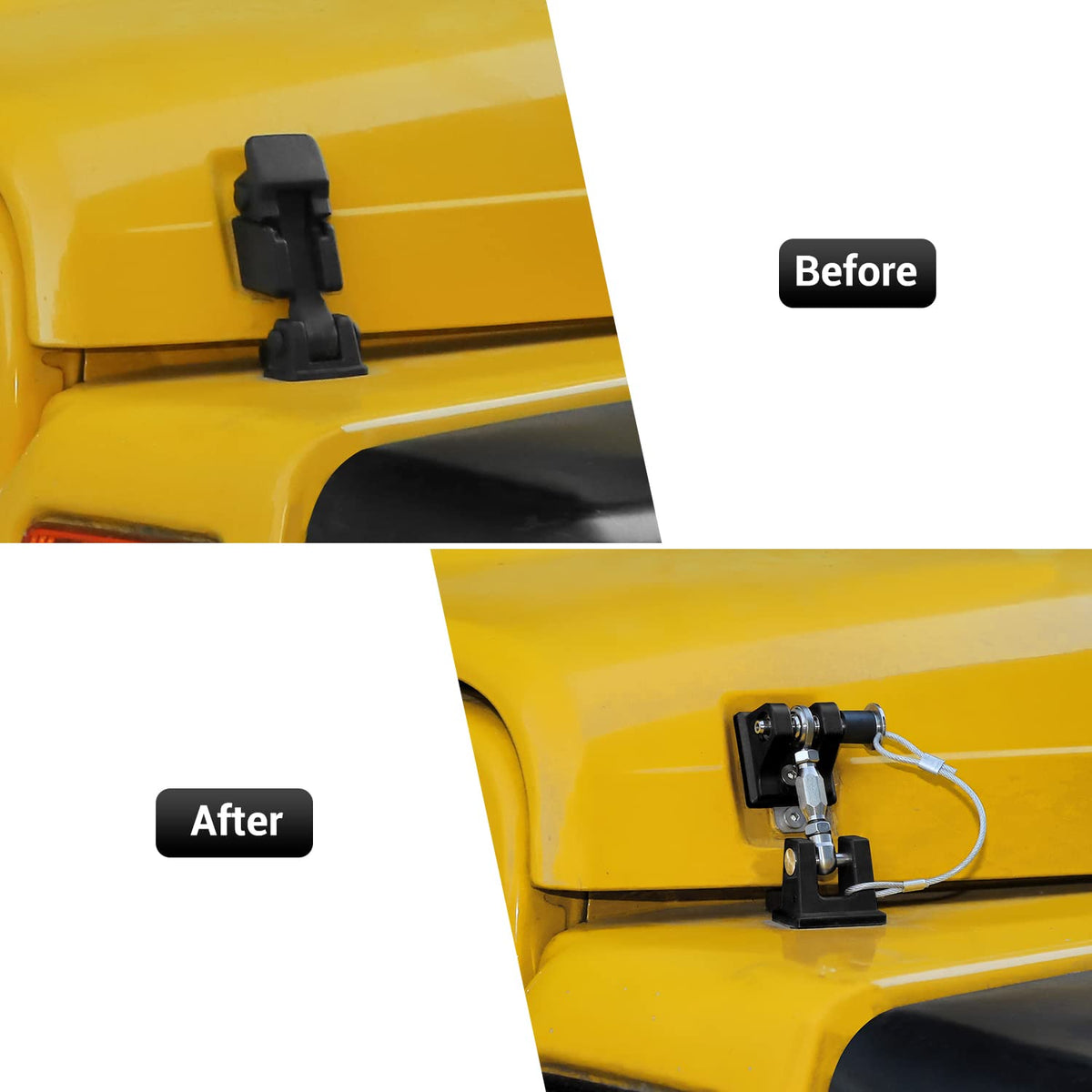 Red Aluminum Alloy Hood Latches for Jeep Wrangle TJ S4242