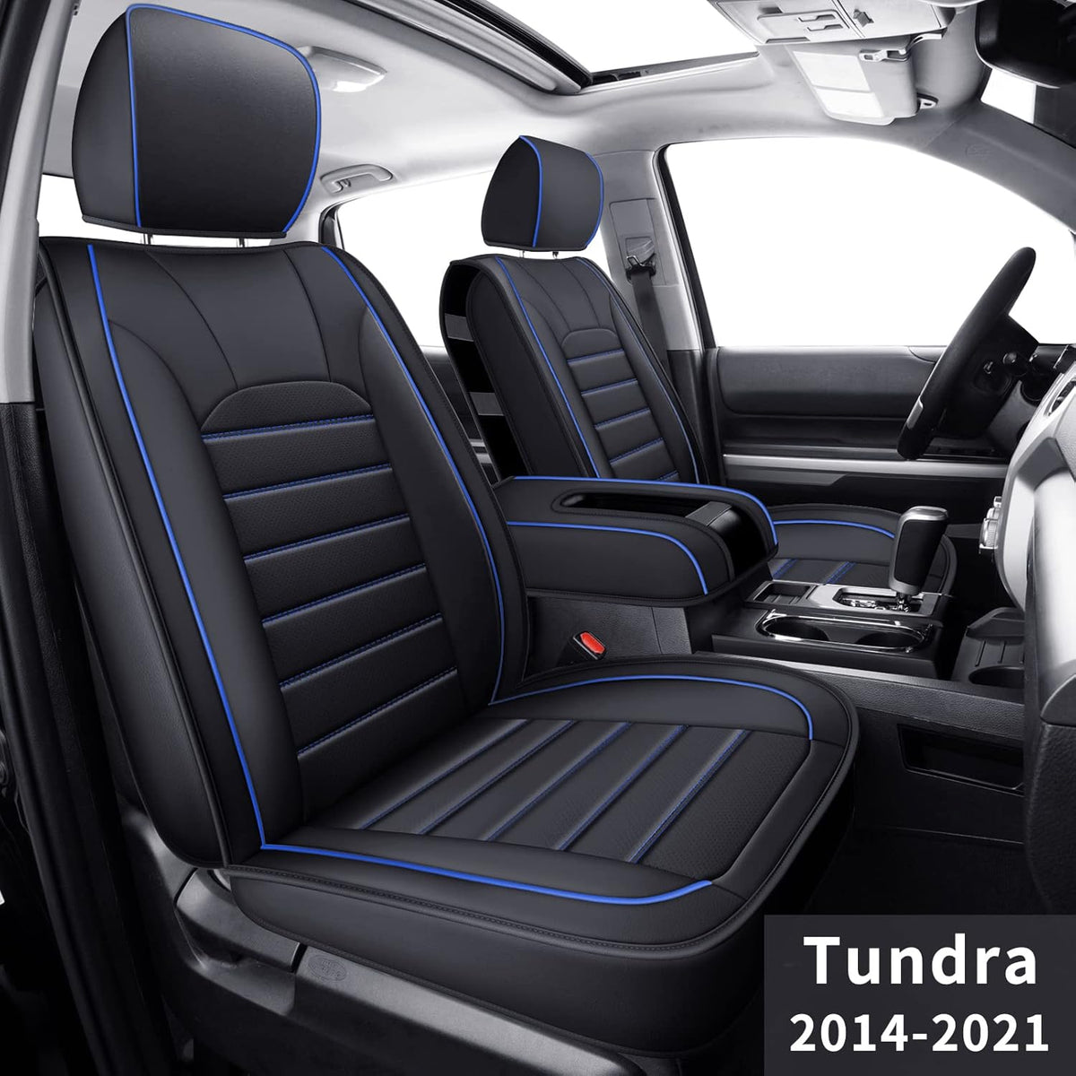 Black & Red Faux Leather Full Set Seat Covers O984