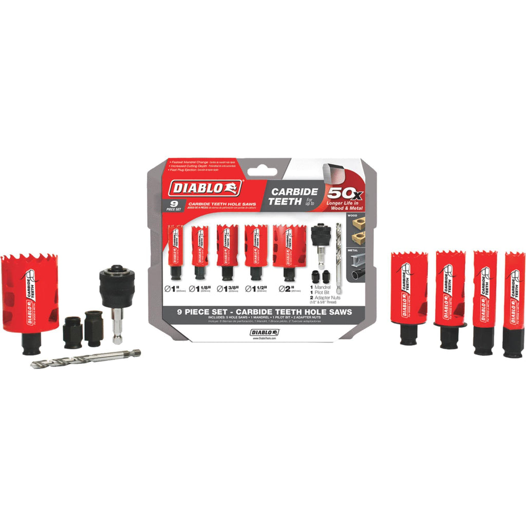 Carbide Hole Saw Kit 9 pc. G879919