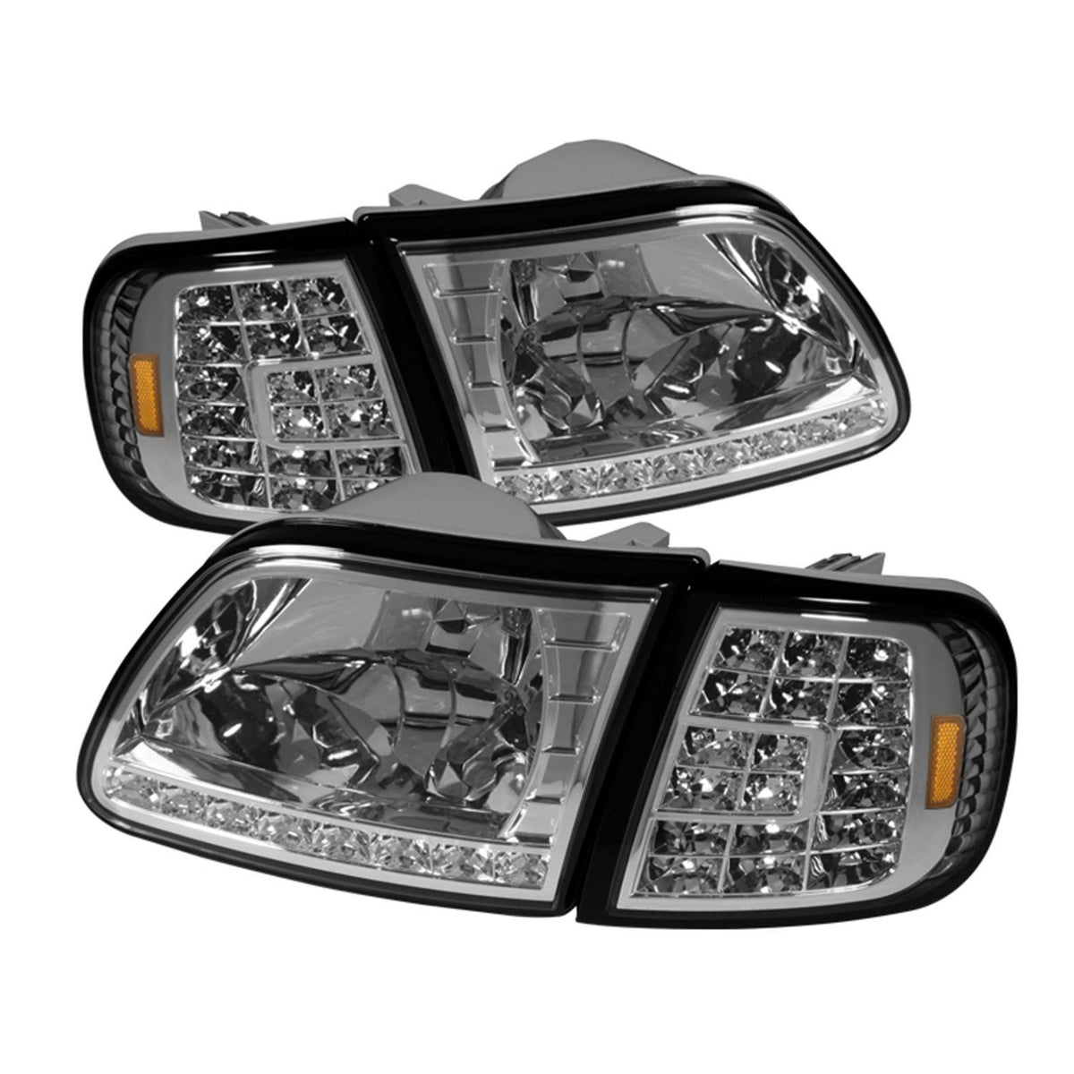 Chrome Crystal Headlights Y882175