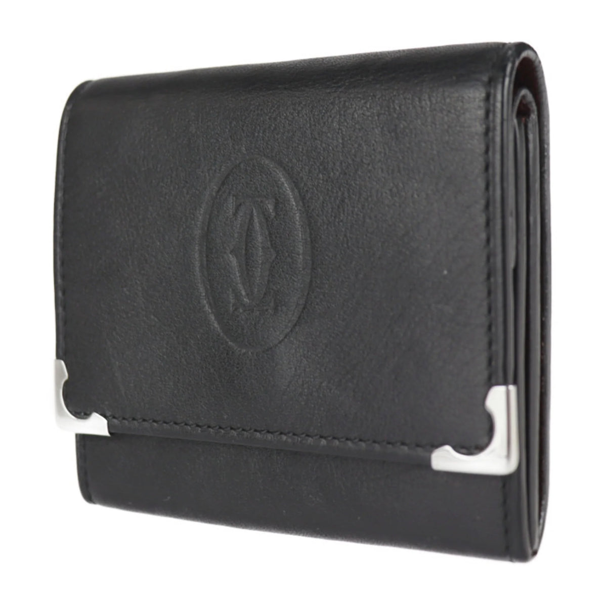 Black Leather Coin Case H1391