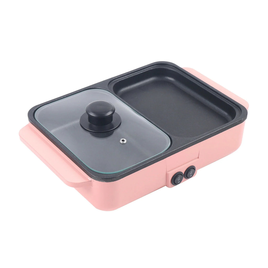 Pink Electric Grill Non-stick Stainless Steel T886