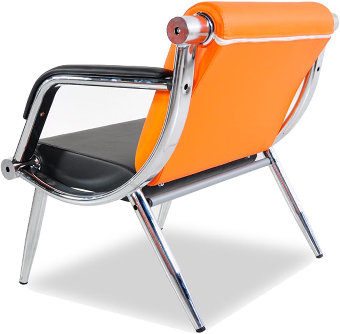 Orange And Black PU Leather Office Reception Chair K852758