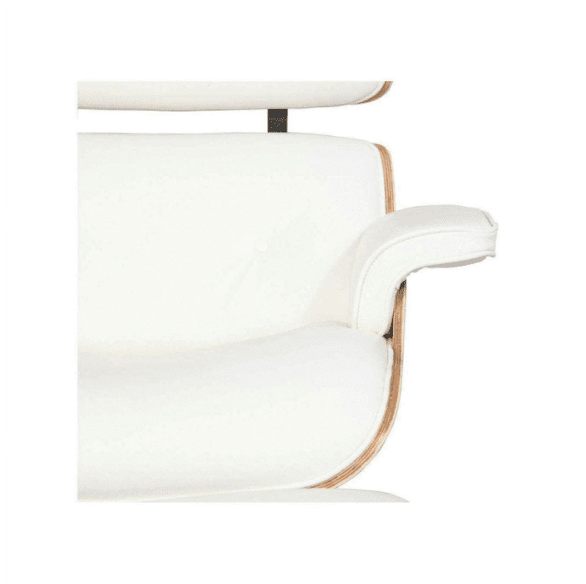 Rice White Walnut Lounge Chair & Ottoman I972954