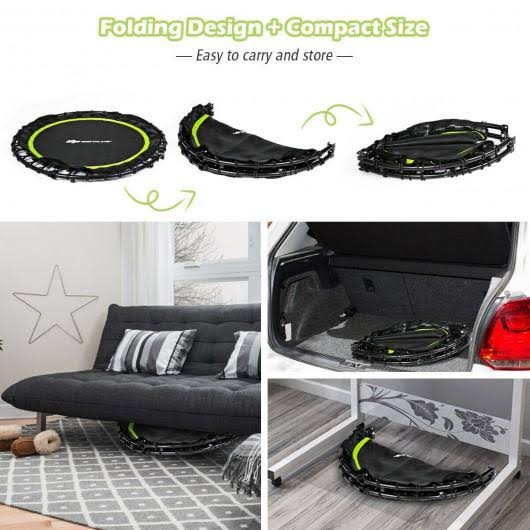 40 inch Foldable Fitness Rebounder with Resistance Bands F8303