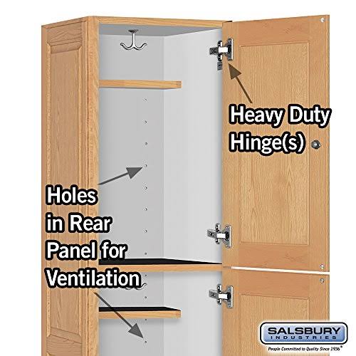 Solid Oak 3-Tier Executive Locker E7404