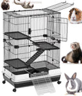 X-Large 43” 4-Story Indoor/Outdoor Rabbit Guinea Pig Hutch Cage with Washable Tray I464