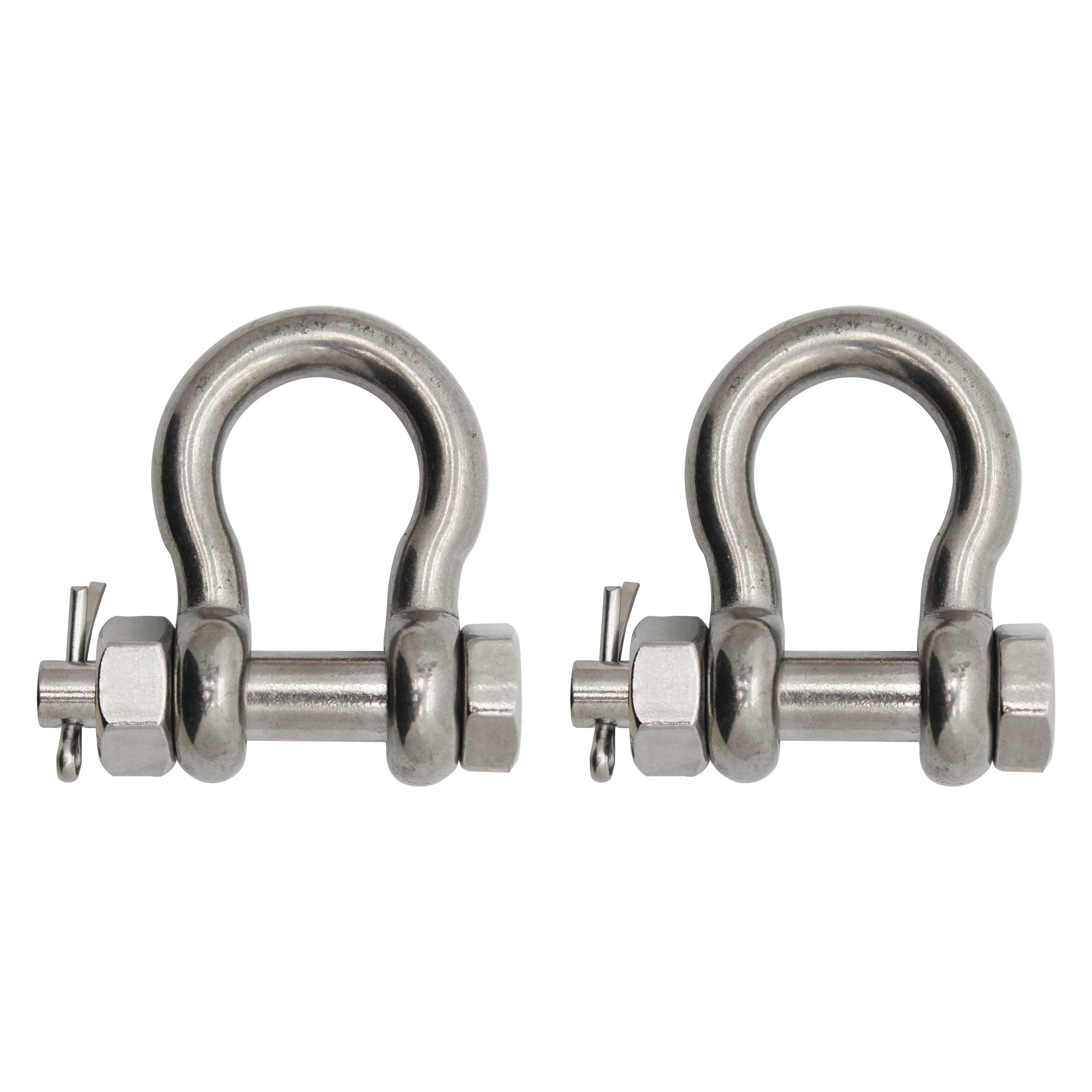 Stainless Steel Bolt-Type Anchor Shackle 7/8 inch, 2-Pack V4595
