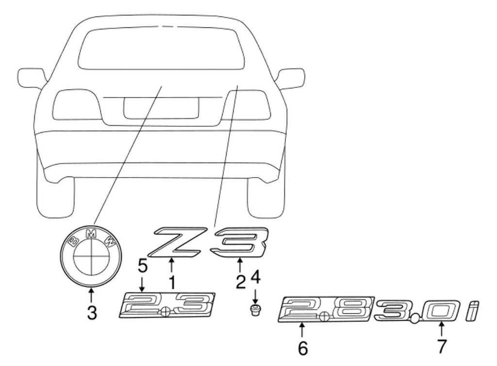 BMW Emblem Adhered Rear L910885