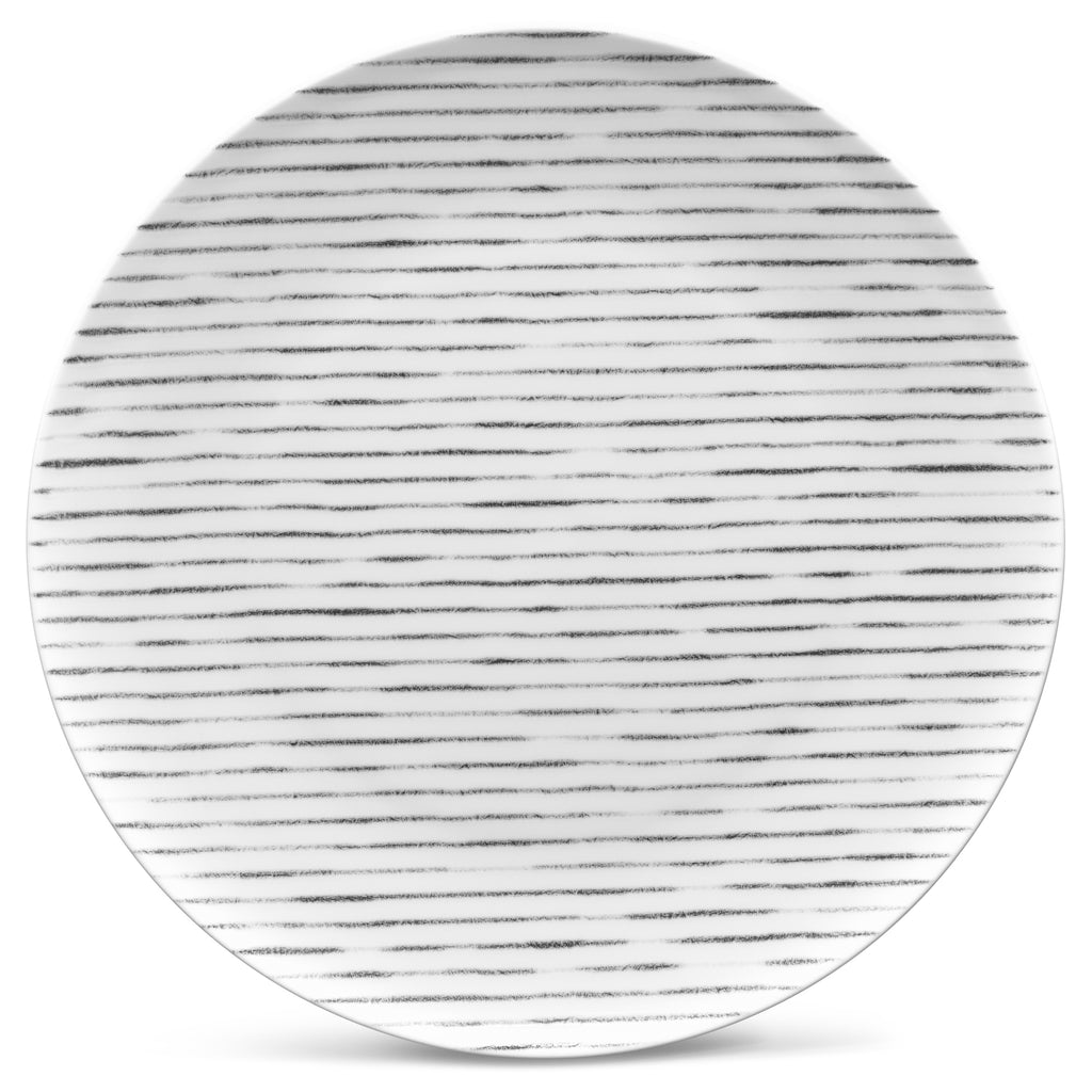 Grey Stripe Dinner Plates Set of 4 K176540